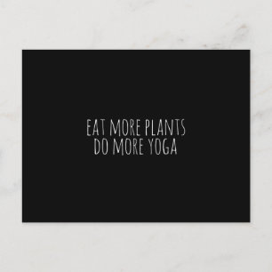 Eet meer planten meer yoga-vegan-vegetarian-yoga briefkaart