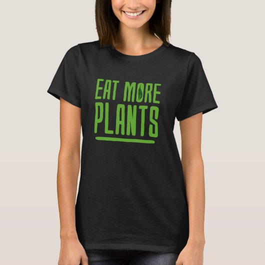 Eet meer Planten Plantaardige Herbivoor Biologisch T-shirt (Voorkant)