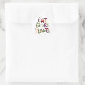 Eet meer Planten Ronde Sticker (Tas)