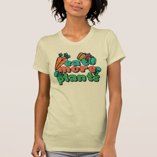 Eet meer Planten T-shirt voor vrouwen (Voorkant)