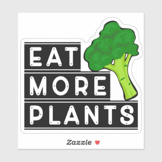 Eet meer Planten, Vegan Activism Sticker (Vel)