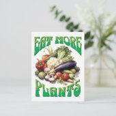 Eet meer Planten Vegetarian Briefkaart (Staand voorkant)