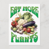 Eet meer Planten Vegetarian Briefkaart (Voorkant)