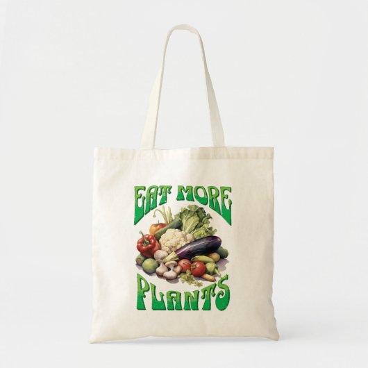 Eet meer Planten Vegetarian Tote Bag (Voorkant)