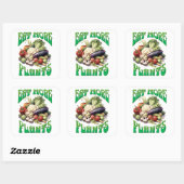 Eet meer Planten Vegetarian Vierkante Sticker (Vel)