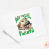 Eet meer Planten Vegetarian Vierkante Sticker (Envelop)