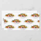 Eet meer planten verse salade motivatie lettering feestdagenkaart (Voorkant / Achterkant)