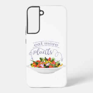 Eet meer planten verse salade motivatie lettering samsung galaxy hoesje