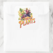 Eet meer Planten Vierkante Sticker (Tas)