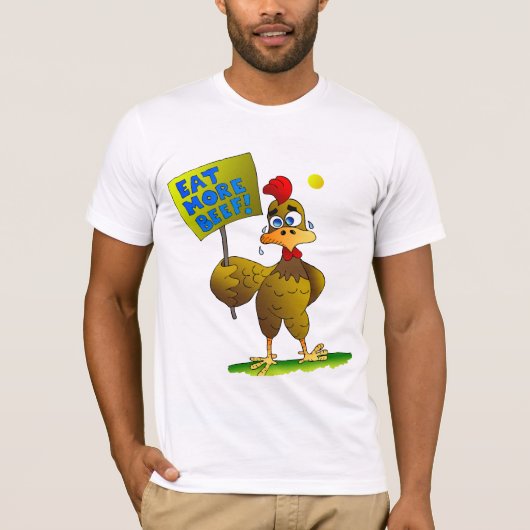 EET MEER RUNDVLEES! T-SHIRT (Voorkant)