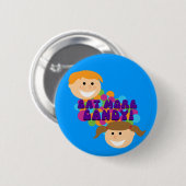 Eet meer Snoep Retro Kinderen Ronde Button 5,7 Cm (Voorkant /achterkant)