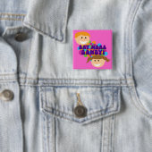 Eet meer Snoep Retro Kinderen Vierkante Button 5,1 Cm (In situ)