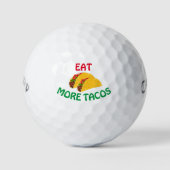 Eet meer taco's golfballen (Voorkant)