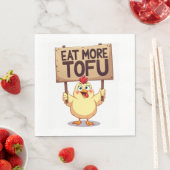 Eet Meer Tofu Grappige Kip Protest Servet (Insitu)