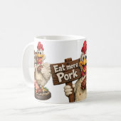 Eet Meer Varkensvlees Koffiemok (Voorkant links)
