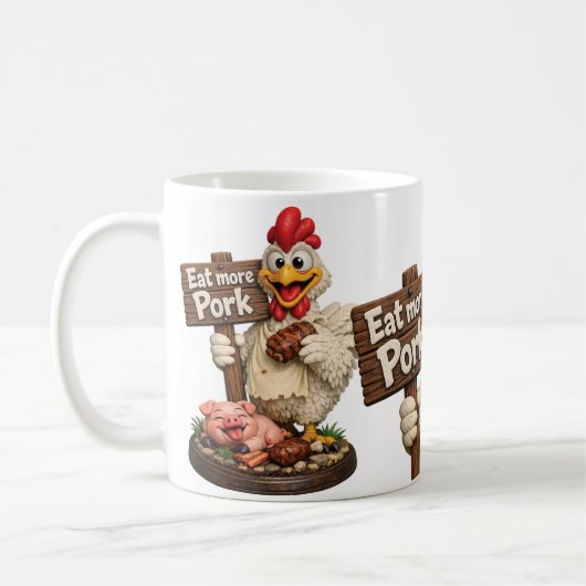 Eet Meer Varkensvlees Koffiemok (Links)