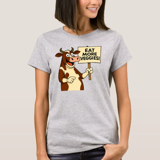 Eet meer vegetarische groenten t-shirt (Voorkant)