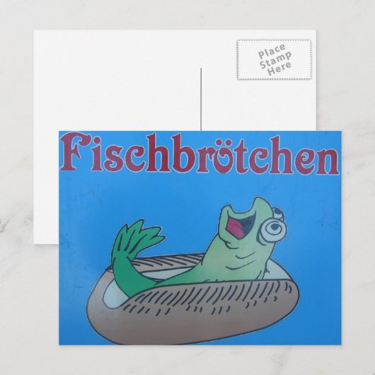 Eet meer vis! briefkaart (Voorkant / Achterkant)