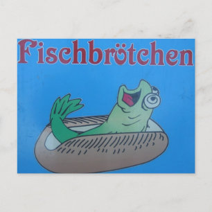 Eet meer vis! briefkaart