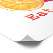 Eet meer Waterverf fruit Poster (Hoek)