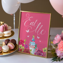 Eet mij  Alice in Wonderland Vibrant Florals