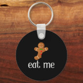 Eet Mij Man Van Peperkoek Grappige Kerstmis Sleutelhanger (Voorkant)