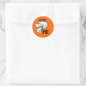 EET MIJ TAART RONDE STICKER (Tas)