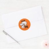 EET MIJ TAART RONDE STICKER (Envelop)