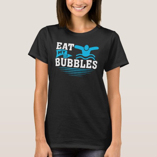 Eet mijn bubbels die zwemmen t-shirt (Voorkant)