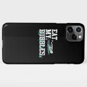 Eet mijn bubbels grappig zwembriem iPhone hoesje (Achterkant horizontaal)