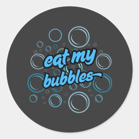 Eet mijn bubbels ⭐⭐⭐⭐⭐ ronde sticker (Voorkant)