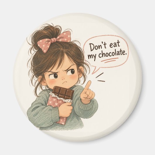 Eet mijn chocolade niet magneet (Voorkant)