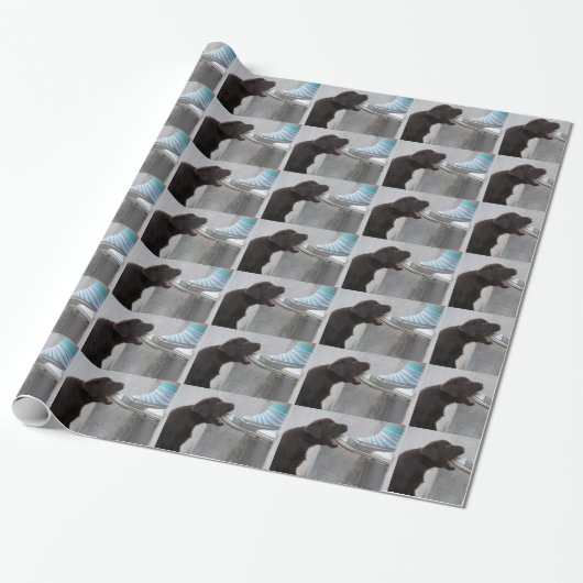 Eet mijn hoefijzer! Labrador Puppy Cadeaupapier (Uitgerold)