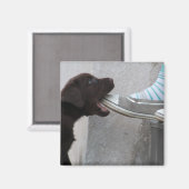 Eet mijn hoefijzer! Labrador Puppy Magneet (Voorkant / Achterkant)