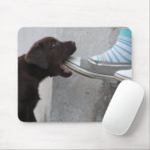 Eet mijn hoefijzer! Labrador Puppy Muismat (Met muis)