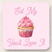 Eet mijn Muffin Beverage Coaster Bier Onderzetter (Voorkant)