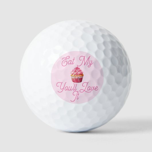 Eet mijn muffin golfbal golfballen (Voorkant)