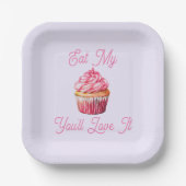 Eet mijn muffin papier Bord (Voorkant)