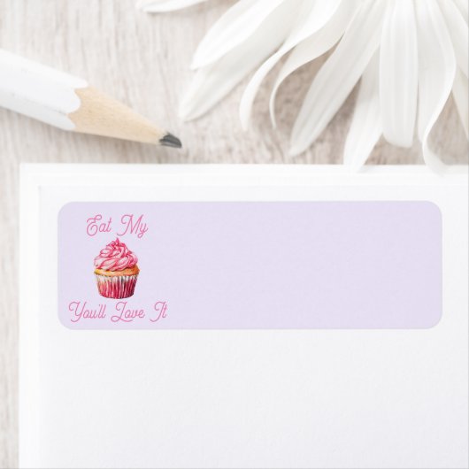 Eet mijn muffin retour adres Sticker (Insitu)