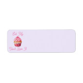 Eet mijn muffin retour adres Sticker (Voorkant)