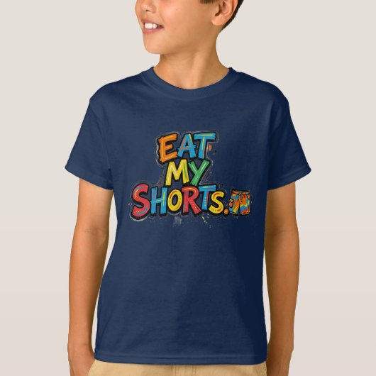 Eet Mijn Shorts, Retro Quote T-Shirt (Voorkant)