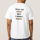 eet mijn stof, oud man op 4 shirt met rug (Achterkant)