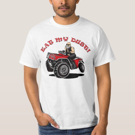 eet mijn stof, oud man op 4 shirt met rug (Voorkant)