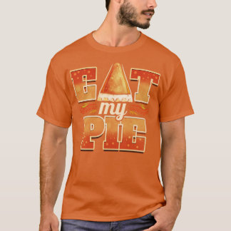 Eet mijn taart pompoen taart stuk Thanksgiving T-shirt
