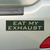 Eet mijn uitlaatgas bumpersticker (Op auto)