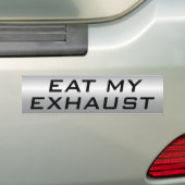 Eet mijn uitlaatgas bumpersticker (Op auto)