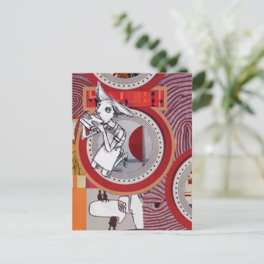 Eet mijn woorden briefkaart (Staand voorkant)