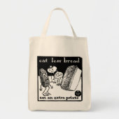 Eet minder leestas tote bag (Voorkant)
