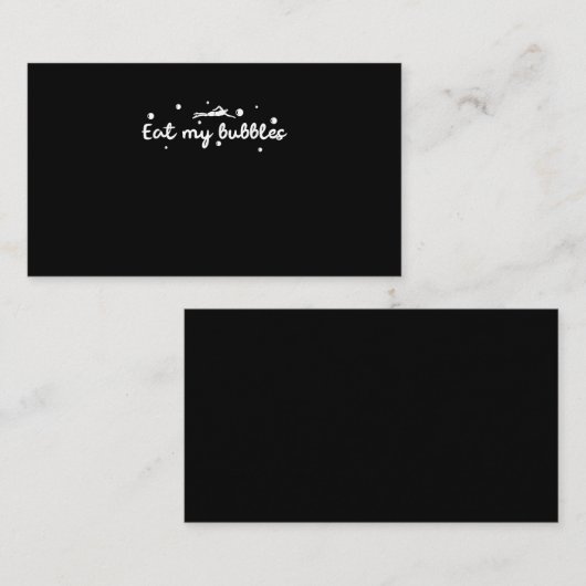 Eet m'n bubbels die een zwemmer geven informatiekaartje (Voorkant / Achterkant)