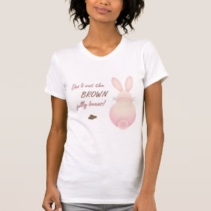 Eet niet de bruine gelei bonen dames basic t-shirt
